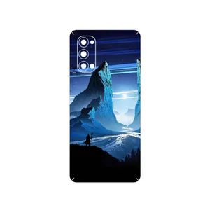 MAHOOT Blue Mountains Digital Art Cover Sticker for Oppo Reno4 Pro 5G