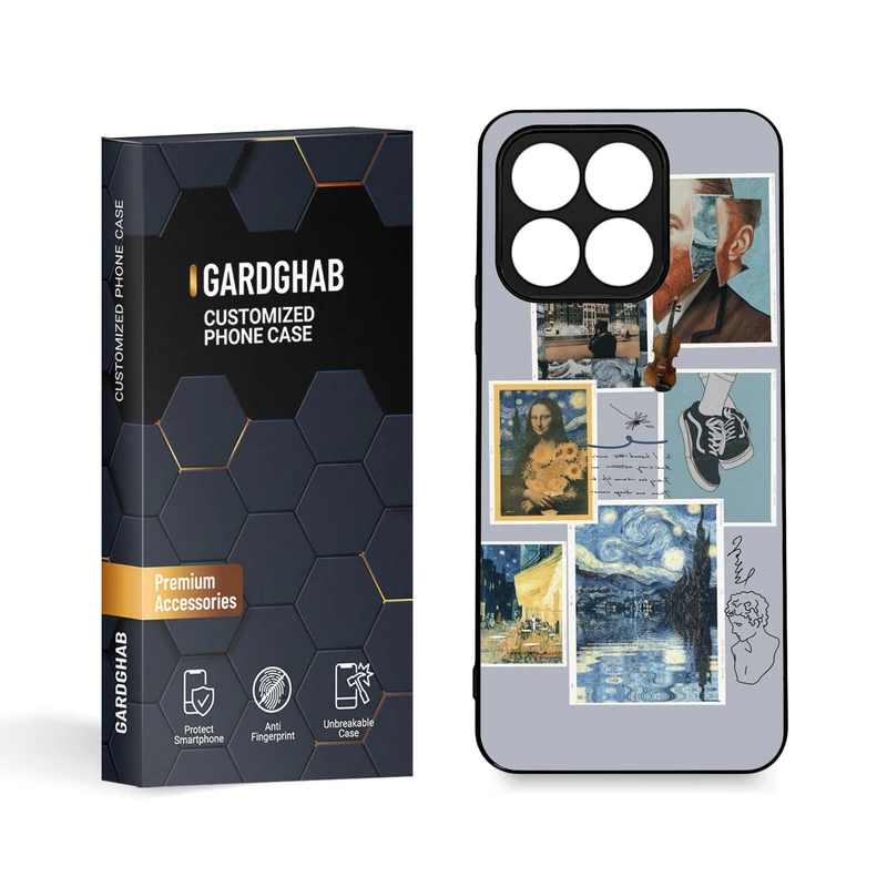 کاور گارد قاب مدل دورژله ای  هنری مناسب برای گوشی موبایل آنر X8a 4G