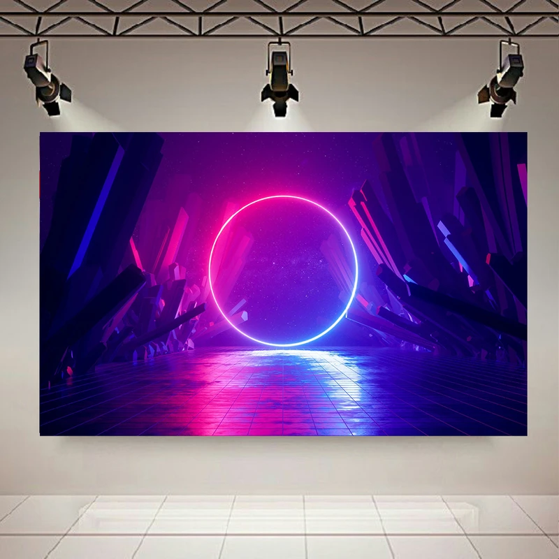 پوستر پارچه ای طرح مخمل کهکشان مدل Space Ring Ultra کد AR3062024