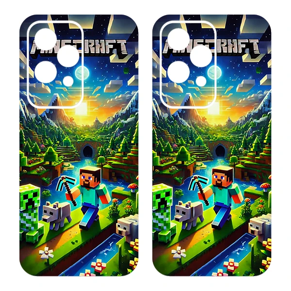 برچسب پوششی مدل Minecraft مناسب برای گوشی موبایل آنر Honor 200 Lite بسته 2 عددی