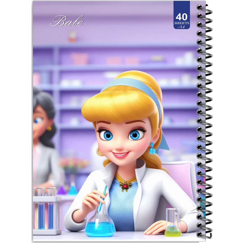 دفتر نقاشی 40 برگ انتشارات بله طرح دخترانه کد A4-K881