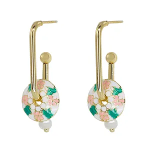 گوشواره زنانه زودیکا مدل میناکاری کد AAC1119