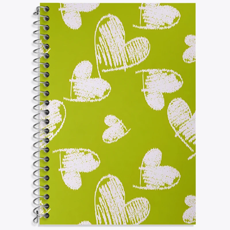 دفتر زبان 50 برگ خندالو مدل سه خط طرح پترن قلبی کد N5345