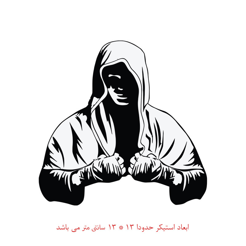 برچسب بدنه خودرو طرح مبارز کد 1697