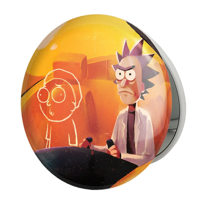 آینه جیبی خندالو طرح انیمیشن ریک و مورتی Rick and Mort مدل تاشو کد 26385 