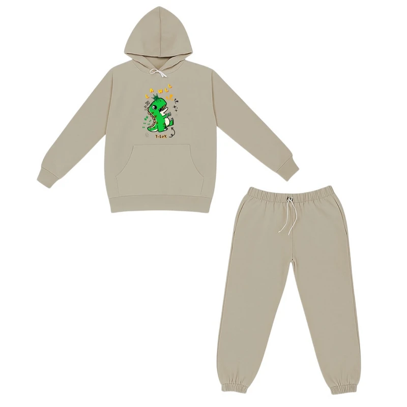 ست هودی و شلوار راحتی بچگانه مدل دایناسور کد v16 