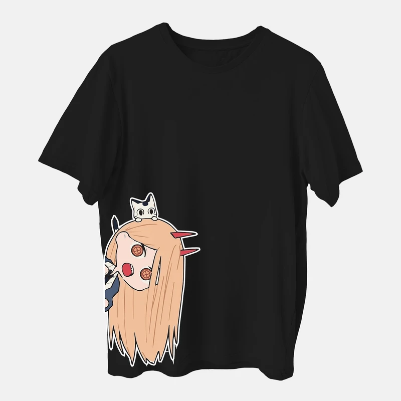 تی شرت آستین کوتاه زنانه مدل انیمه ای anm441