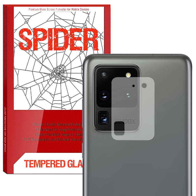 محافظ لنز دوربین اسپایدر مدل J-001 مناسب برای گوشی موبایل سامسونگ Galaxy S20 Ultra