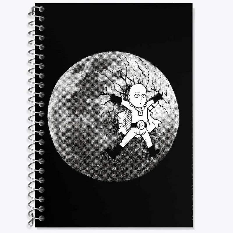 دفتر زبان 50 برگ خندالو مدل سه خط طرح سایتاما انیمه مرد تک مشتی One Punch Man کد 11382
