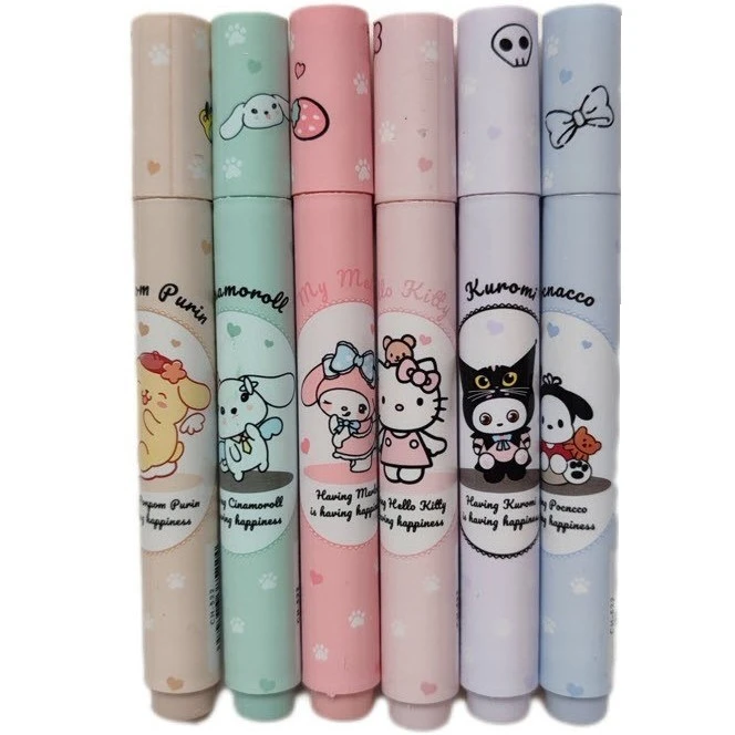 ماژیک علامت گذار مدل پاستلی طرح کرومی بسته 6 عددی