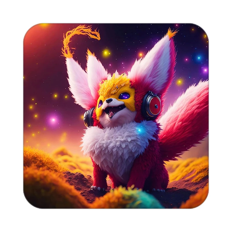 زیر لیوانی کاکتی طرح حیوانات رنگی مدل mp26621