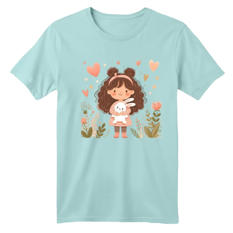 تی شرت آستین کوتاه بچگانه مدل دخترک کد 25