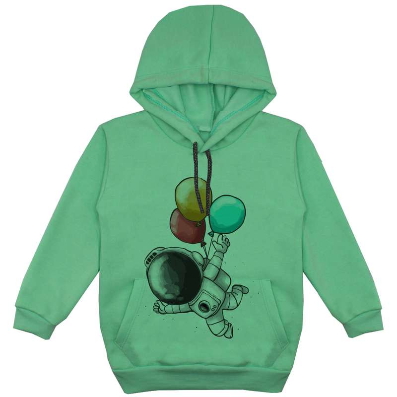 هودی پسرانه مدل فضانورد F63 رنگ سبز