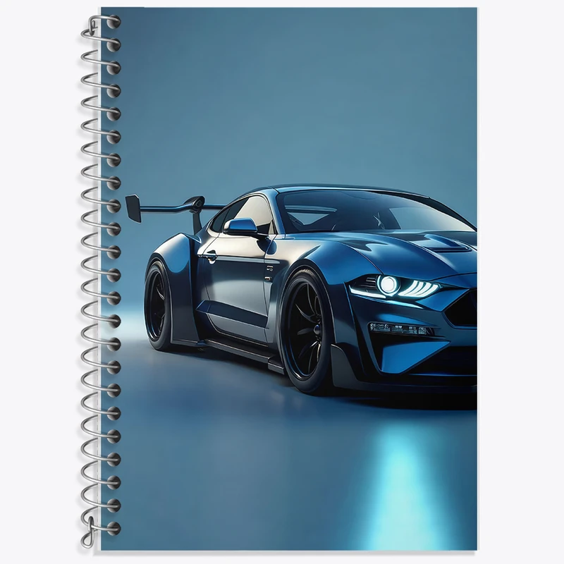 دفتر زبان 50 برگ خندالو مدل سه خط طرح ماشین اسپرت کد F5217