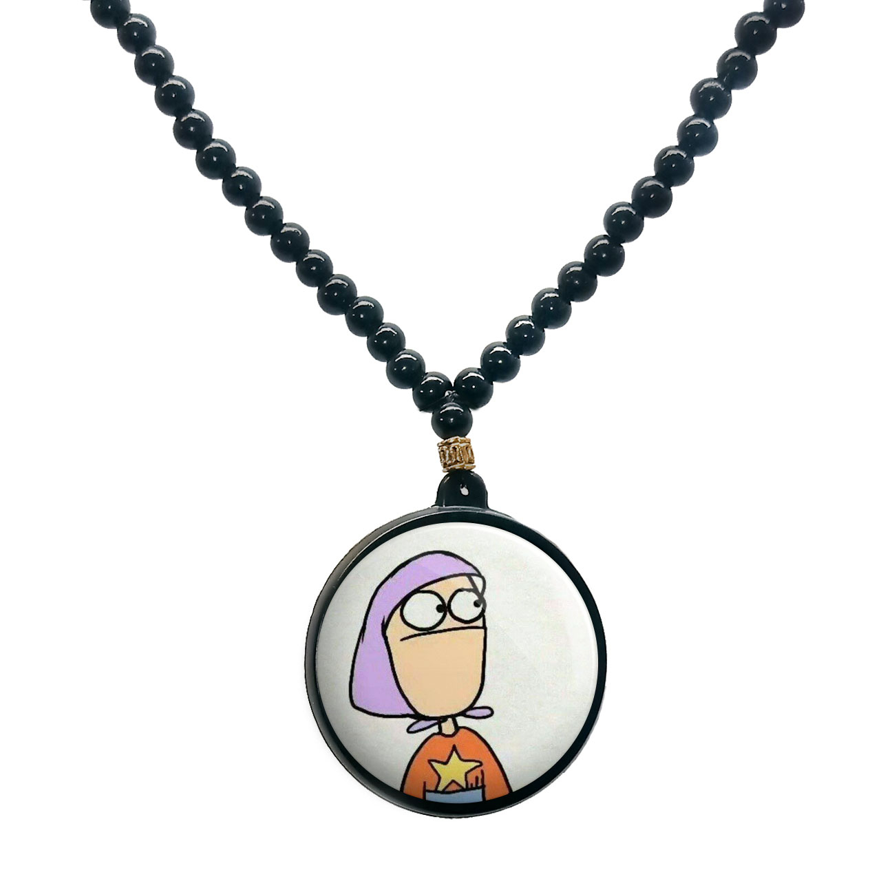 گردنبند پرمانه طرح fun کد pmd.23803 مدل دو طرفه