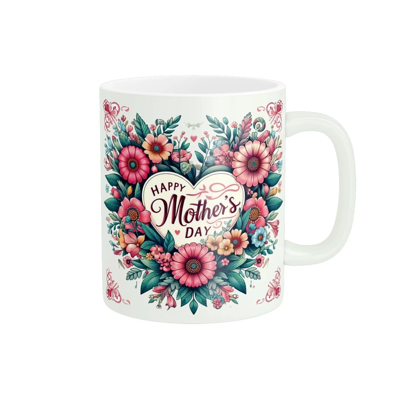 ماگ پادآفرین مدل روز مادر روز زن طرح قلب کد PM1006