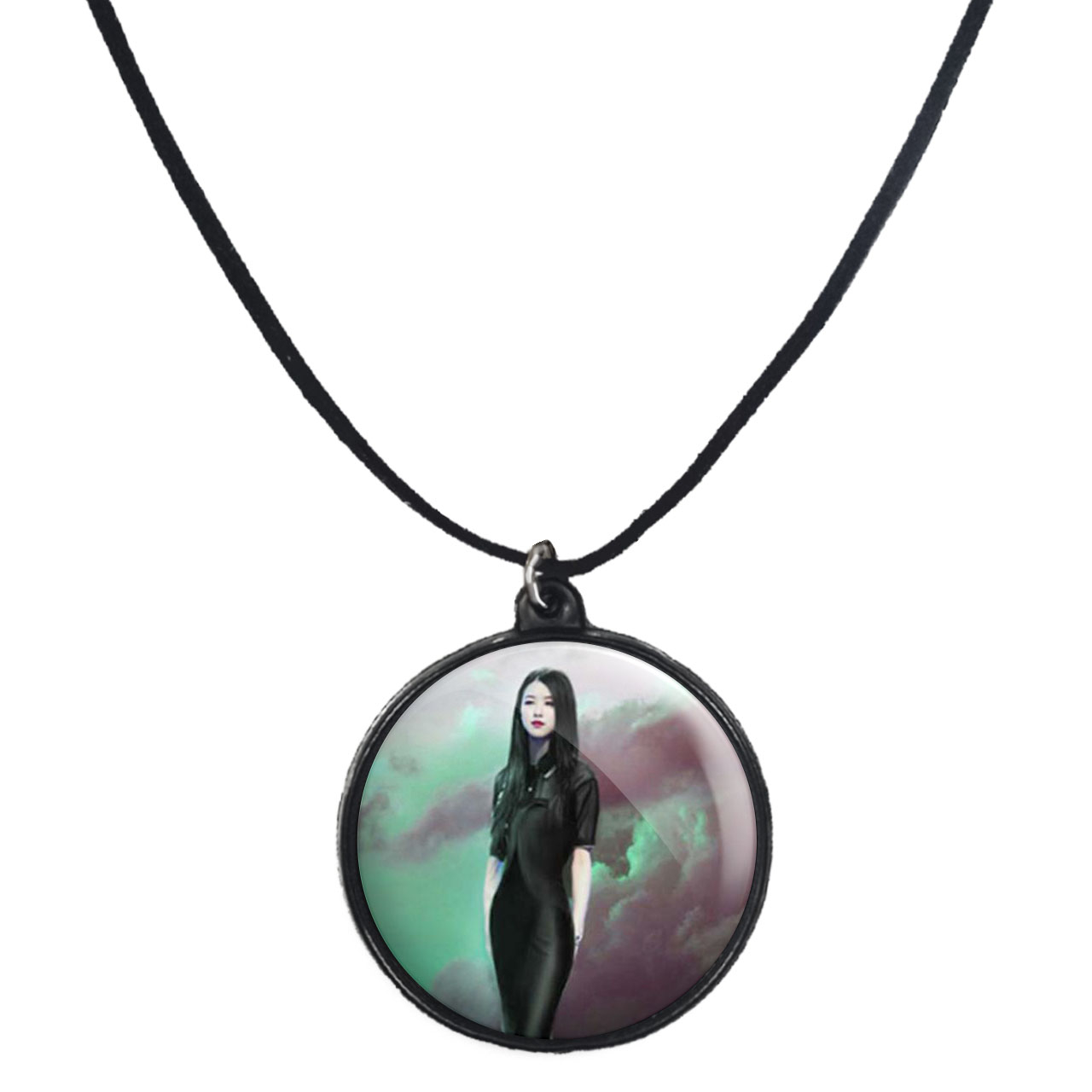 گردنبند پرمانه طرح بلک پینک کد pmb.803 مدل دو طرفه