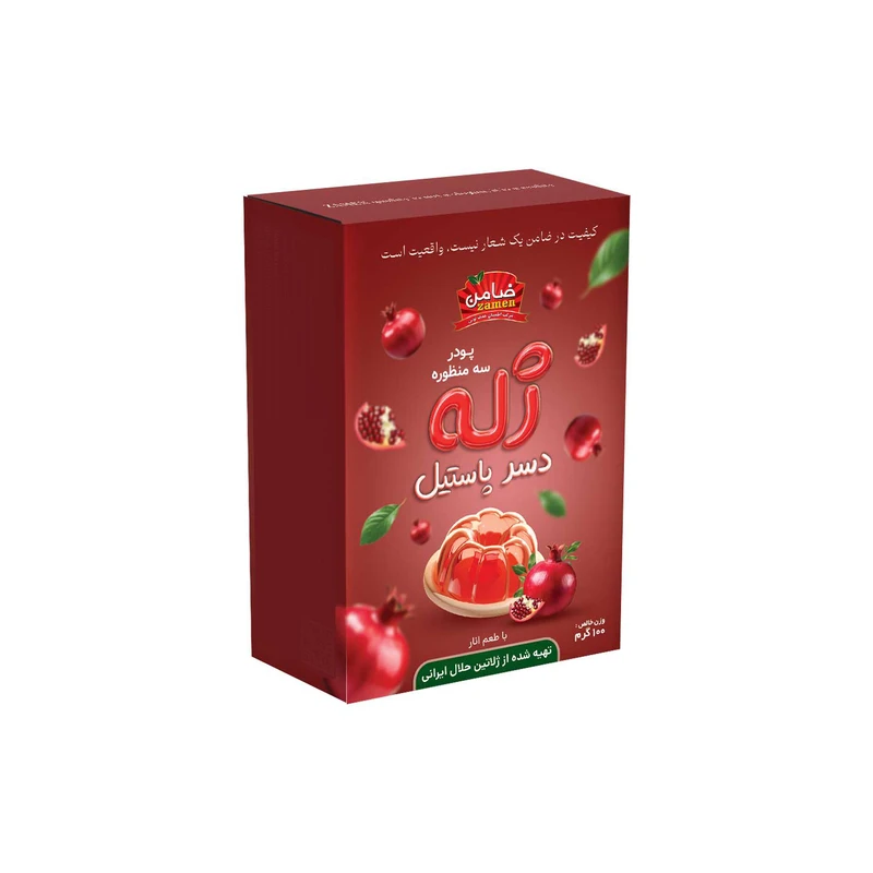 پودر ژله و دسر انار ضامن - 100 گرم