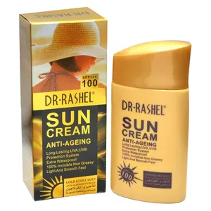 کرم ضد آفتاب بی رنگ دکتر راشل SPF 100 مدل anti  aging ‌مناسب انواع پوست حجم 80 میلی‌ لیتر