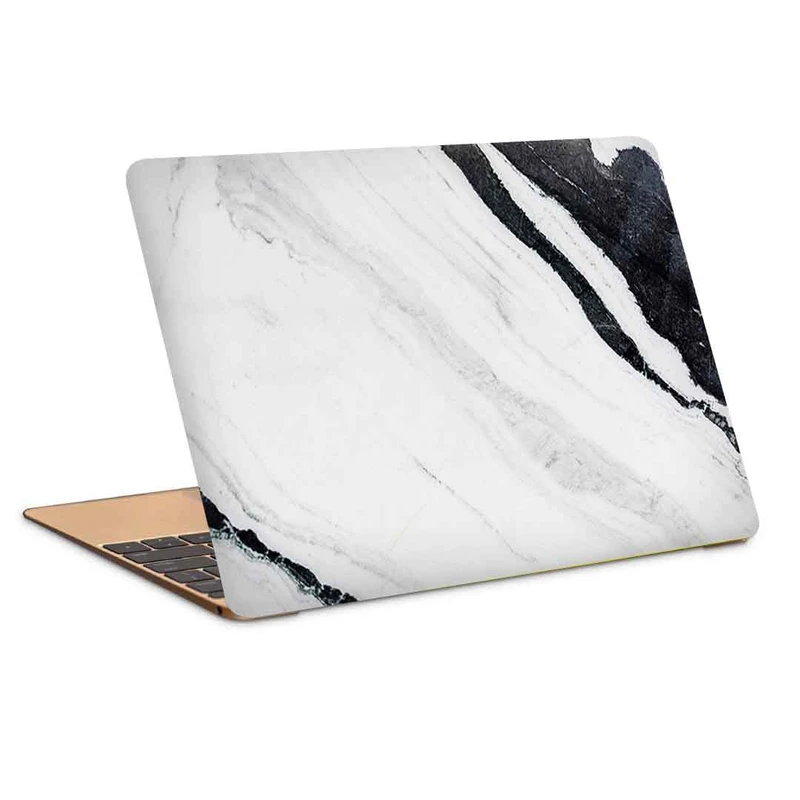 استیکر لپ تاپ طرح close up black white marble textured wallکد c-163مناسب برای لپ تاپ 15.6 اینچ