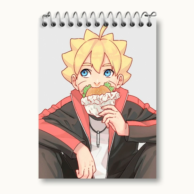 دفتر یادداشت 50 برگ خندالو مدل بوروتو اوزوماکی انیمه بوروتو Boruto کد 15735