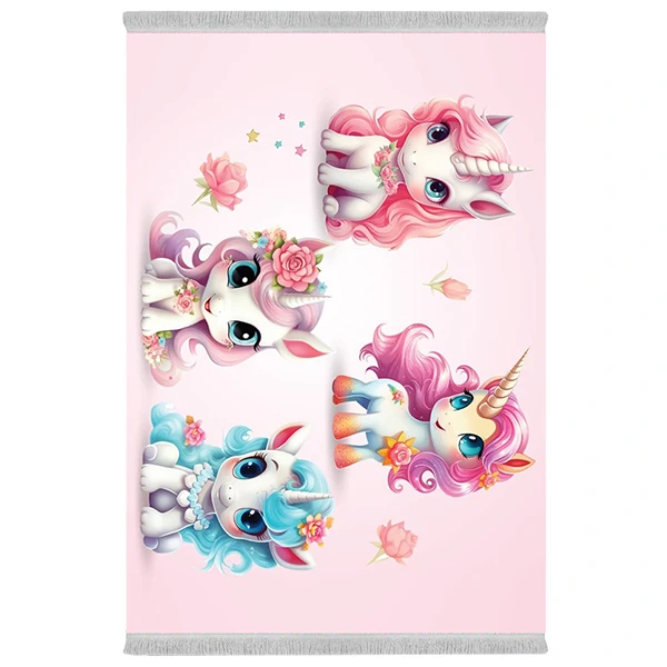 فرش پارچه‌ای دفه مدل فرشینه طرح فانتزی کد 1178