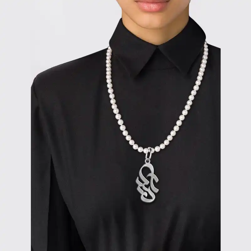 گردنبند نقره زنانه لیردا مدل اسم دینا morv sss 85