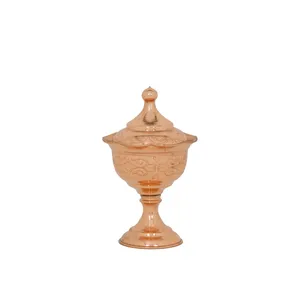 قندان مسی مدل پایه دار رز طرح دار زنجان کد za35202001
