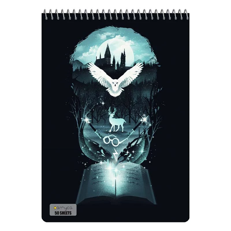 دفتر نقاشی 50 برگ سیمی کارنیکا طرح هری پاتر Harry Potter کد 88919