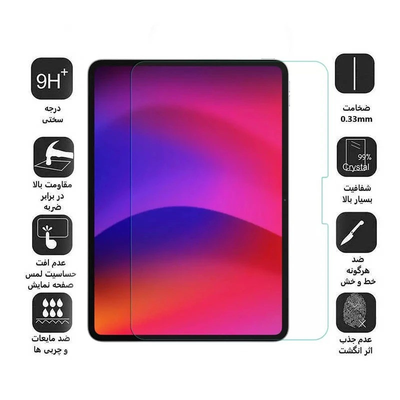 محافظ صفحه نمایش بوف مدل 5D مناسب برای تبلت اپل iPad Pro 13 2024/ Air 13 2024
