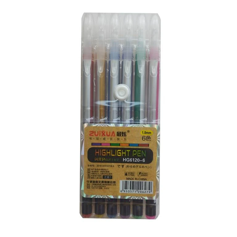 خودکار ژویکسوا مدل اکلیلی طرح هایلایتر بسته ۶ عددی