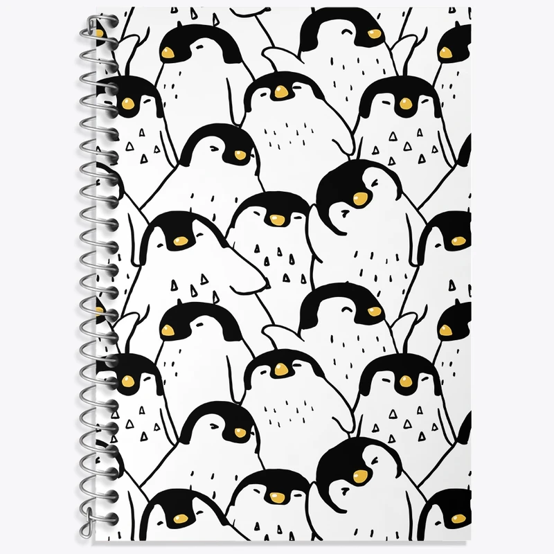 دفتر لغت 50 برگ خندالو طرح پنگوئن کد N900