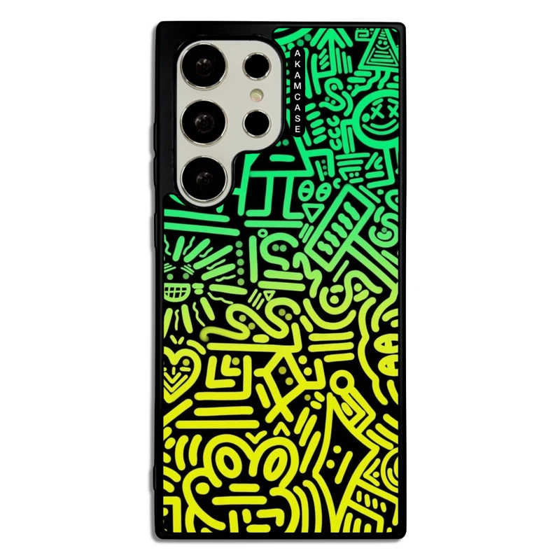 کاور آکام مدل AMC-WSGS23U-DOODLE16 مناسب برای گوشی موبایل سامسونگ Galaxy S23 Ultra