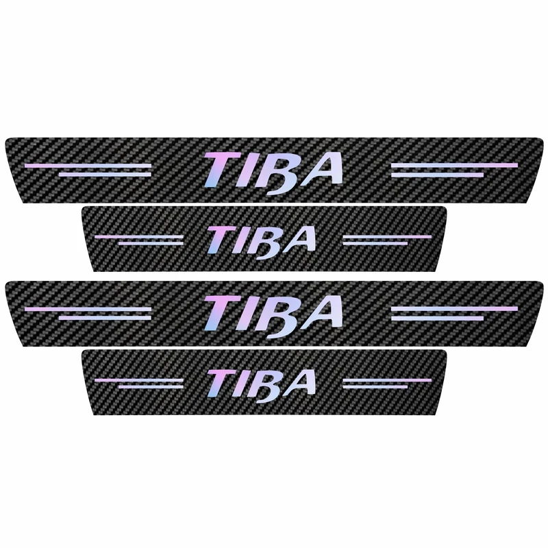 برچسب پارکابی خودرو سولگی مدل کربن کد J47 مناسب برای تیبا بسته 4 عددی