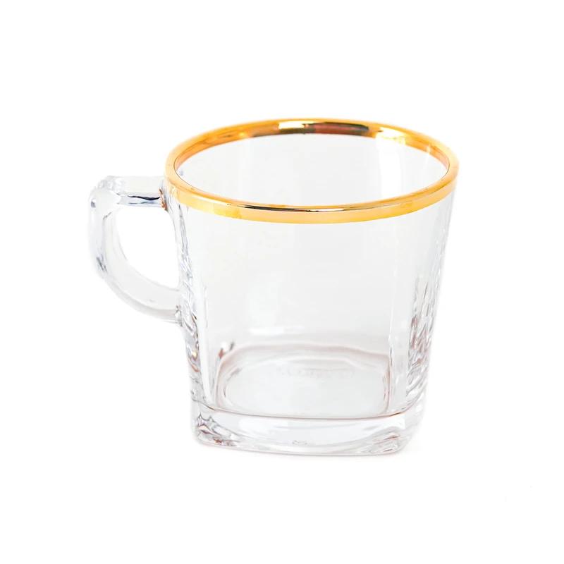 فنجان بلینک مکس مدل کار لب طلایی کد 89 بسته 6 عددی