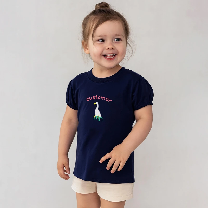 تی شرت آستین کوتاه دخترانه ایزی دو مدل Chick