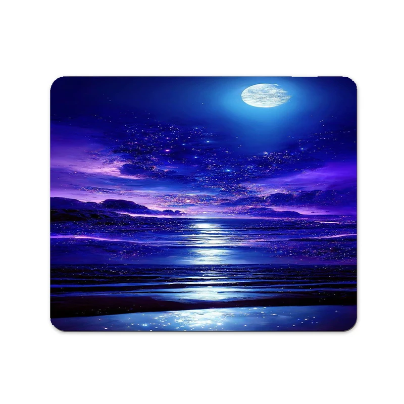 ماوس پد پاد آفرین مدل ماه و دریا طبیعت کدد p36 سایز 24*19 سانتی متر 