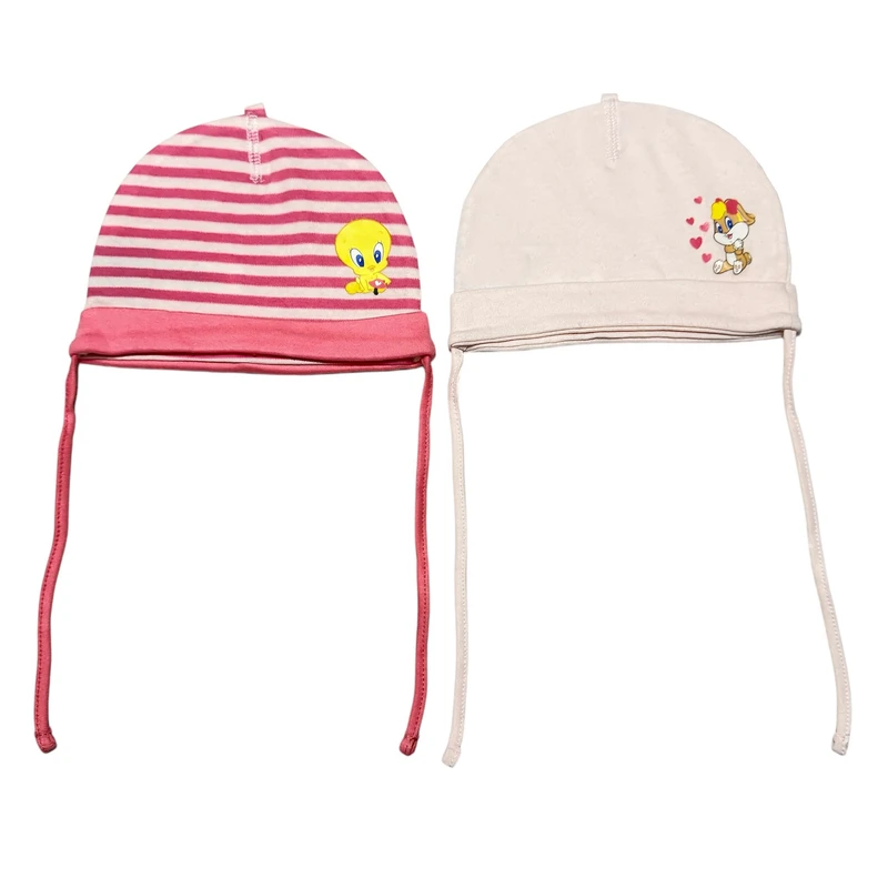 کلاه نوزادی لونی تونز مدل 1176 مجموعه 2 عددی