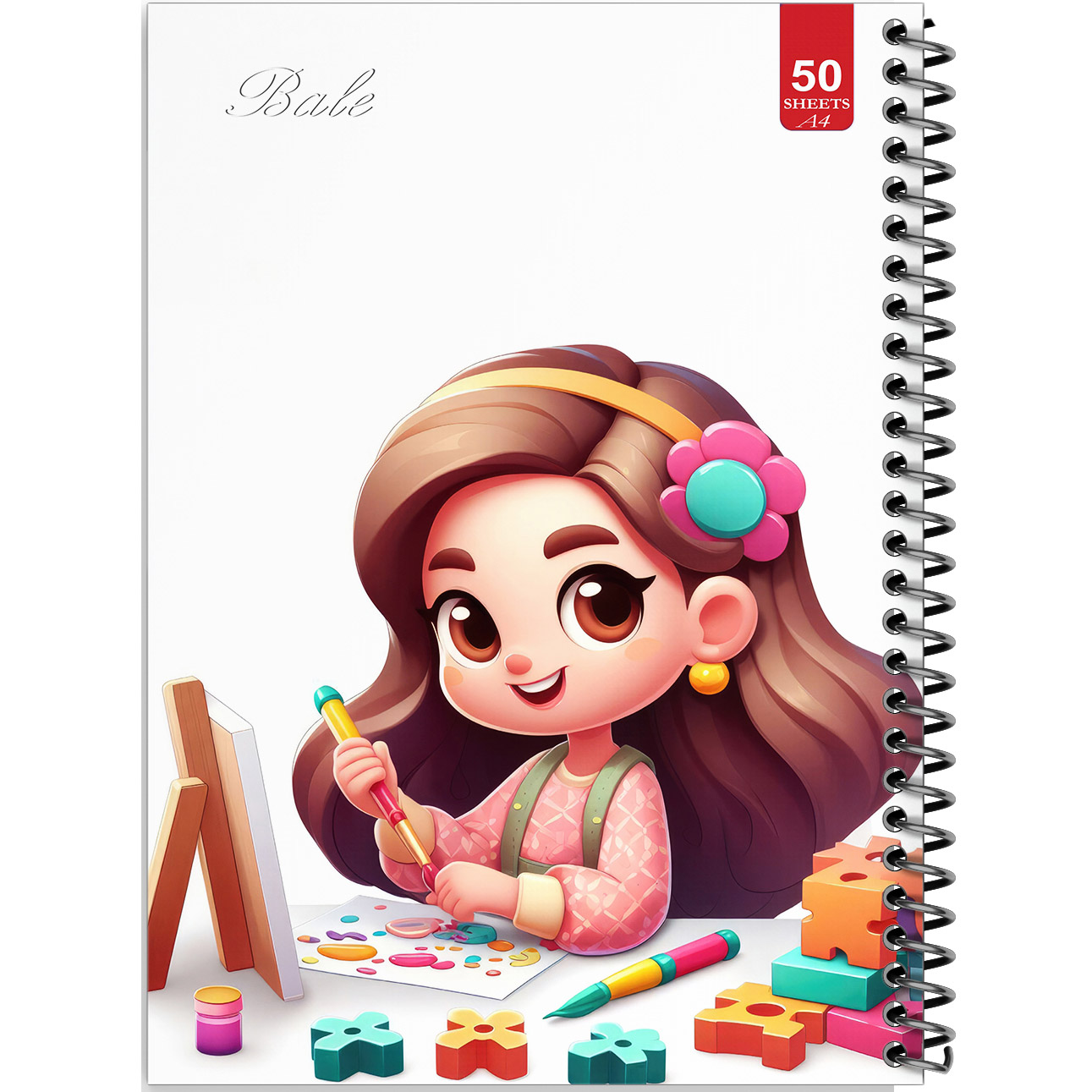 دفتر نقاشی 50 برگ انتشارات بله طرح دخترانه کد A4-L774