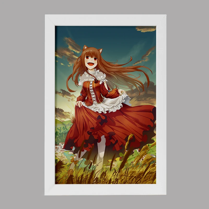 تابلو خندالو مدل هولو انیمه ادویه و گرگ کد 36116