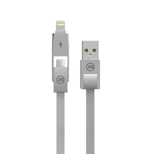 کابل تبدیل USB به لایتنینگ و MicroUSB دبلیو کی مدل YIRI WDC-014 به طول 1 متر