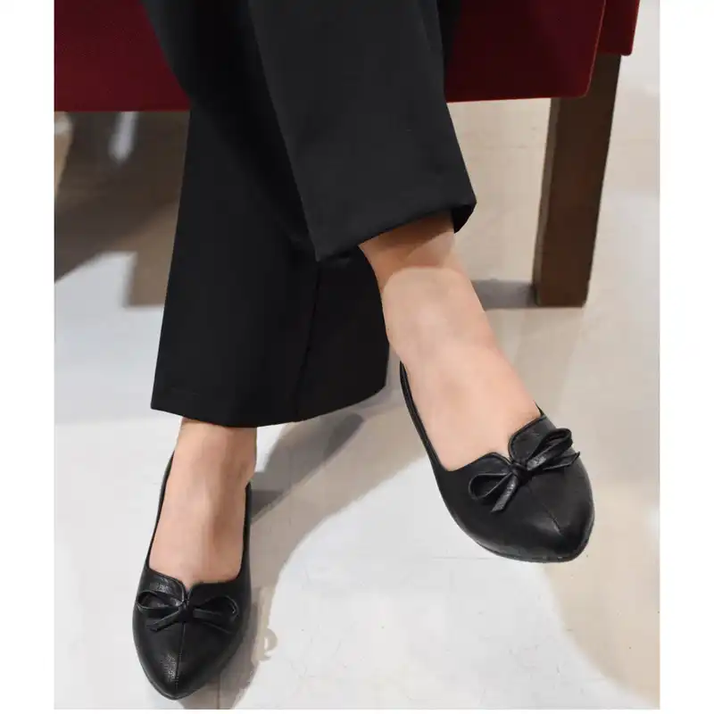 کفش روزمره زنانه مدل سوگو پاپیون رنگ مشکی