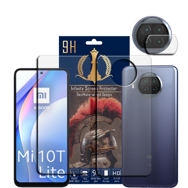 تصویر محافظ صفحه نمایش اینفینیتی  مدل Pro Max مناسب برای گوشی موبایل شیائومی MI 10T Lite به همراه محافظ لنز دوربین و محافظ پشت گوشی