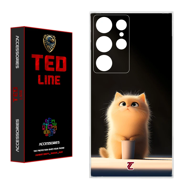 کاور تدلاین طرح گربه کد 1217 مناسب برای گوشی موبایل سامسونگ Galaxy S23 Ultra