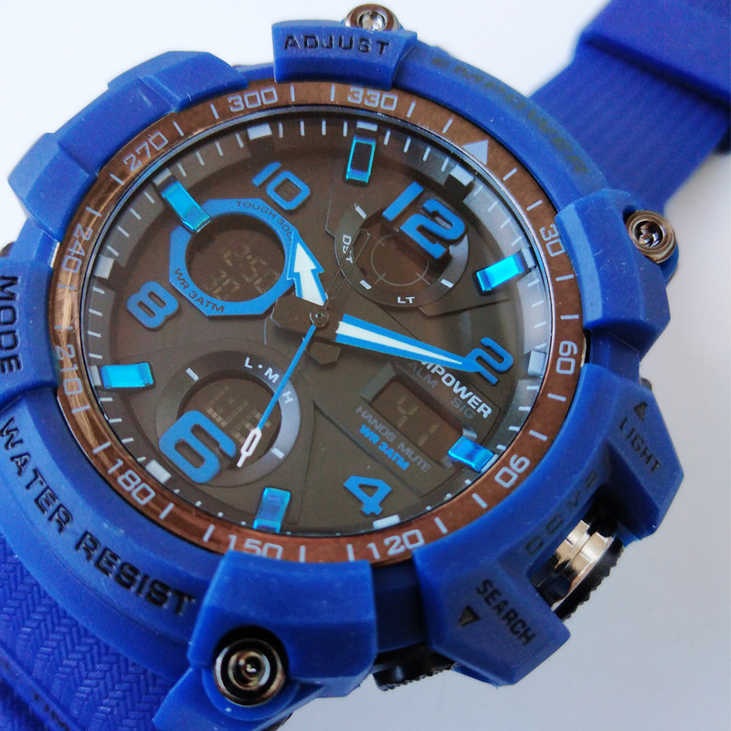 ساعت مچی عقربه‌ای مردانه  کوارتز امپاور مدل دوزمانه ضدآب اسپرت SPORT کد 1230