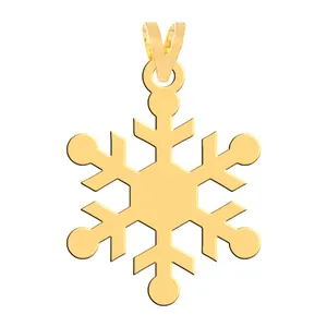 آویز گردنبند طلا 18 عیار زنانه فرشته مدل برف WNL-000550