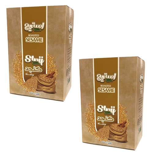 کنجد برشته ساده ساشه ای استریج دو بسته 12 عددی