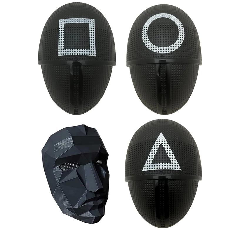 ماسک ایفای نقش مدل اسکویید گیم مجموعه 4 عددی