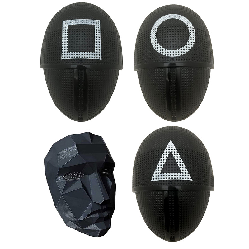 ماسک ایفای نقش مدل اسکویید گیم مجموعه 4 عددی