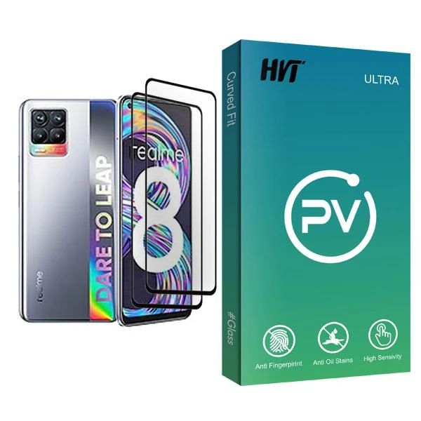 محافظ صفحه نمایش اچ وی تی مدل PV Glass MIX002 مناسب برای گوشی موبایل ریلمی 8 بسته دو عددی